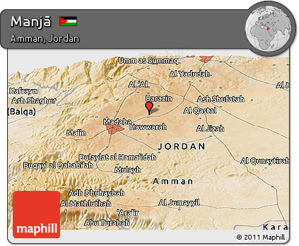 Satellite Panoramic Map of Manjā