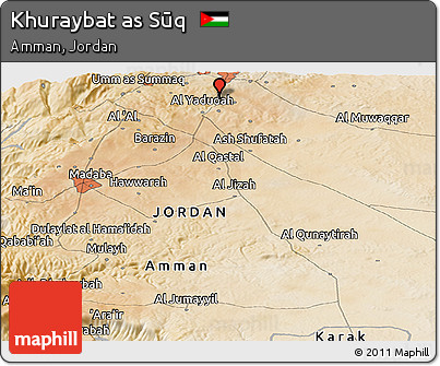 Satellite Panoramic Map of Khuraybat As Sūq