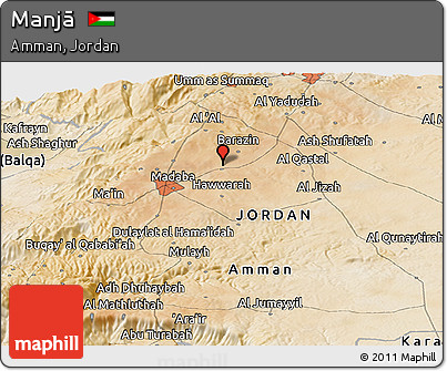 Satellite Panoramic Map of Manjā