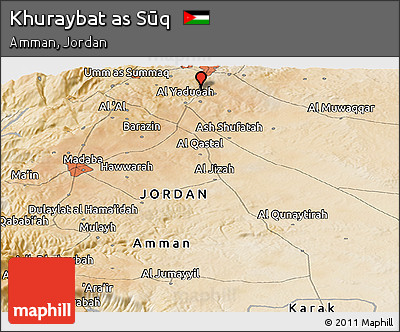 Satellite Panoramic Map of Khuraybat As Sūq
