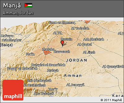 Satellite Panoramic Map of Manjā
