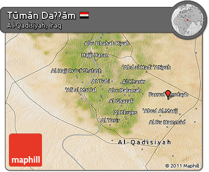 Satellite 3D Map of Tūmān Daḩḩām