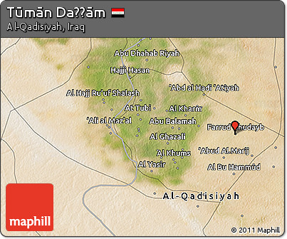 Satellite 3D Map of Tūmān Daḩḩām