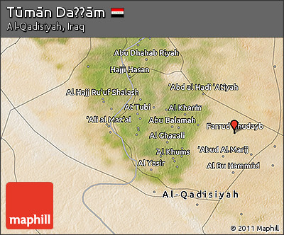 Satellite 3D Map of Tūmān Daḩḩām