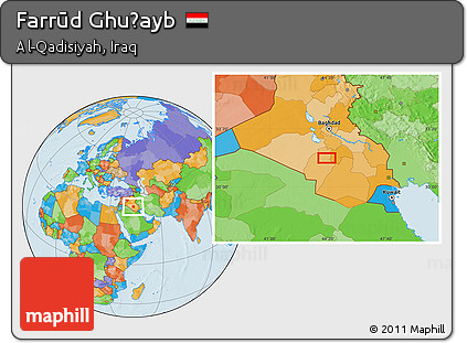 Political Location Map of Farrūd Ghuḑayb