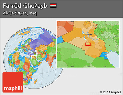 Political Location Map of Farrūd Ghuḑayb