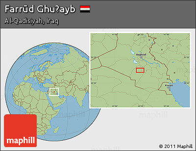 Savanna Style Location Map of Farrūd Ghuḑayb