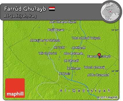 Physical Map of Farrūd Ghuḑayb