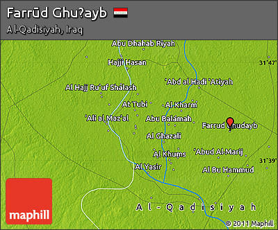 Physical Map of Farrūd Ghuḑayb