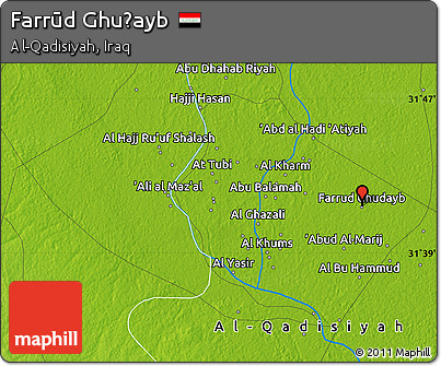 Physical Map of Farrūd Ghuḑayb