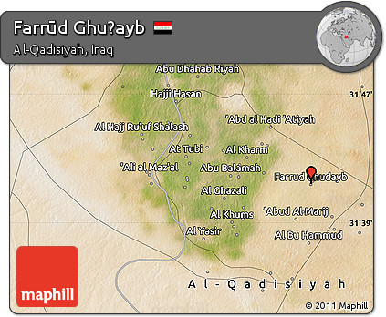 Satellite Map of Farrūd Ghuḑayb