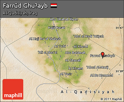 Satellite Map of Farrūd Ghuḑayb