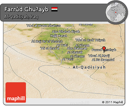Satellite Panoramic Map of Farrūd Ghuḑayb
