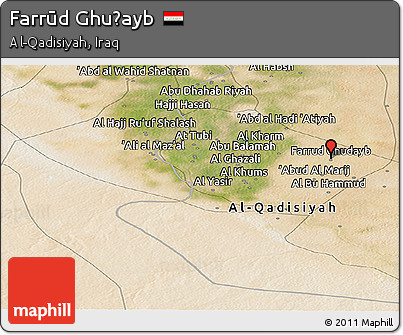 Satellite Panoramic Map of Farrūd Ghuḑayb