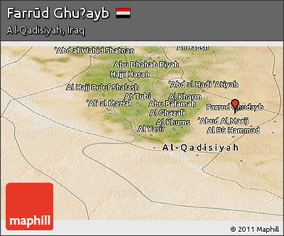 Satellite Panoramic Map of Farrūd Ghuḑayb