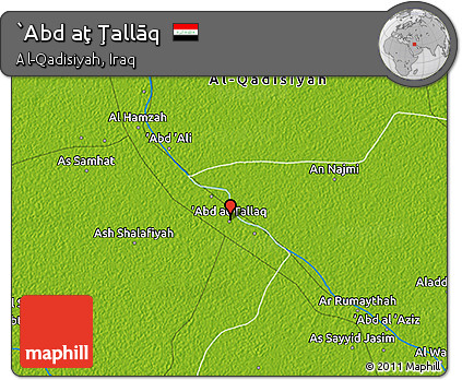Physical 3D Map of `Abd Aţ Ţallāq