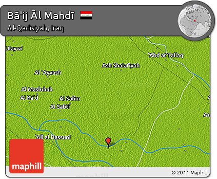 Physical 3D Map of Bā'ij Āl Mahdī