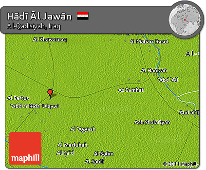 Physical 3D Map of Hādī Āl Jawān