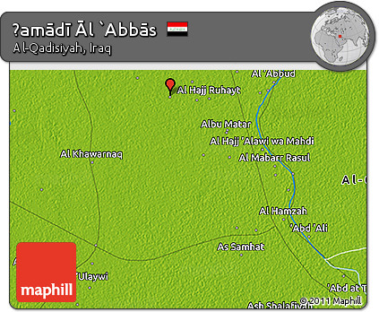 Physical 3D Map of Ḩamādī Āl `Abbās