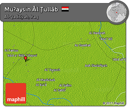 Physical 3D Map of Muḩaysin Āl Ţullāb