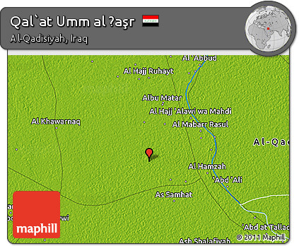 Physical 3D Map of Qal`at Umm Al Ḩaşr
