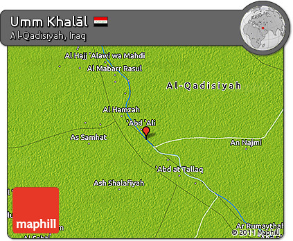 Physical 3D Map of Umm Khalāl