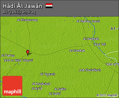 Physical 3D Map of Hādī Āl Jawān