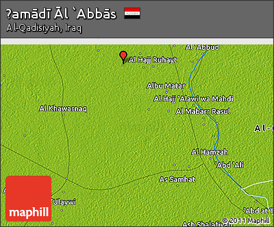 Physical 3D Map of Ḩamādī Āl `Abbās