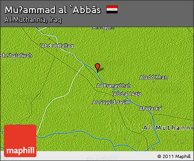 Physical 3D Map of Muḩammad Al `Abbās
