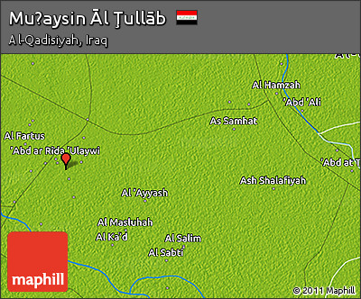 Physical 3D Map of Muḩaysin Āl Ţullāb