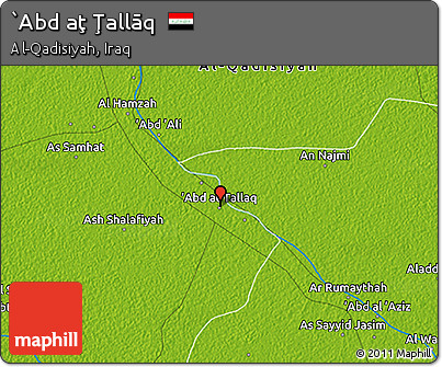 Physical 3D Map of `Abd Aţ Ţallāq