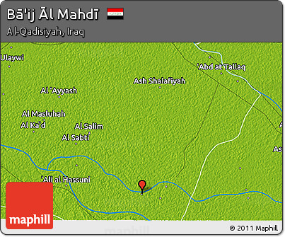 Physical 3D Map of Bā'ij Āl Mahdī