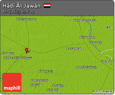 Physical 3D Map of Hādī Āl Jawān