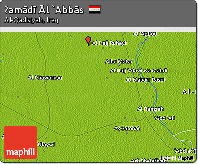 Physical 3D Map of Ḩamādī Āl `Abbās