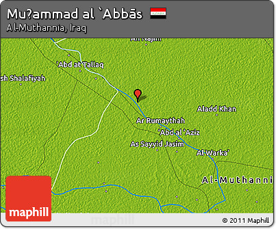 Physical 3D Map of Muḩammad Al `Abbās