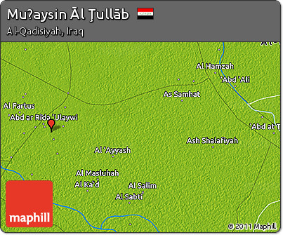 Physical 3D Map of Muḩaysin Āl Ţullāb