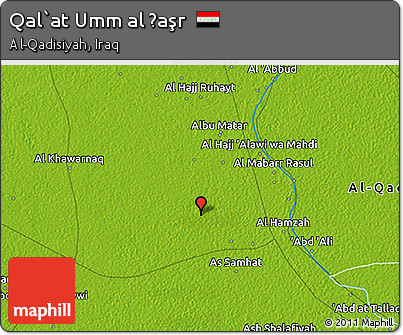 Physical 3D Map of Qal`at Umm Al Ḩaşr