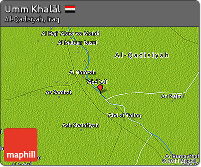 Physical 3D Map of Umm Khalāl
