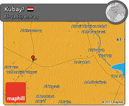 Political 3D Map of Kubayḩ