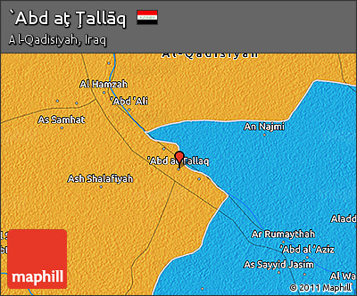 Political 3D Map of `Abd Aţ Ţallāq