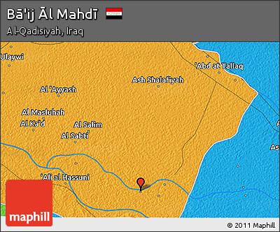 Political 3D Map of Bā'ij Āl Mahdī