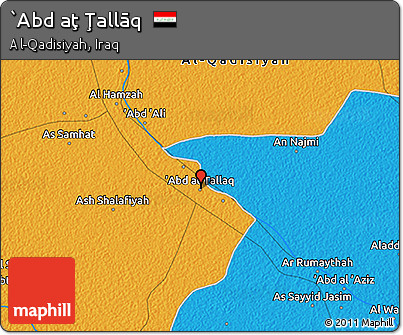 Political 3D Map of `Abd Aţ Ţallāq