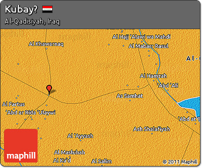 Political 3D Map of Kubayḩ