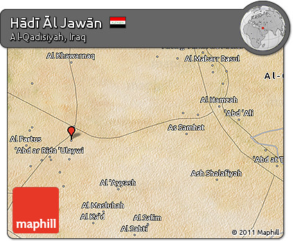 Satellite 3D Map of Hādī Āl Jawān