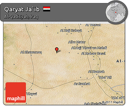 Satellite 3D Map of Qaryat Ja`ib