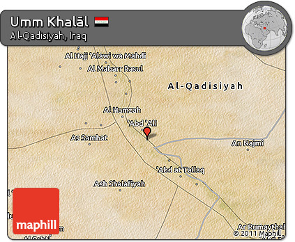 Satellite 3D Map of Umm Khalāl