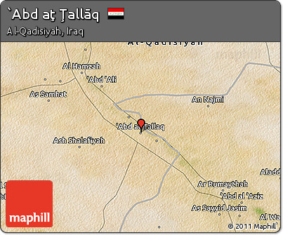Satellite 3D Map of `Abd Aţ Ţallāq