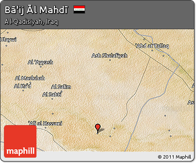 Satellite 3D Map of Bā'ij Āl Mahdī