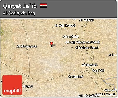 Satellite 3D Map of Qaryat Ja`ib