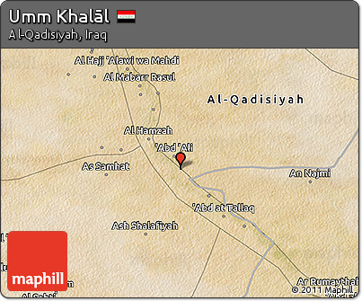 Satellite 3D Map of Umm Khalāl